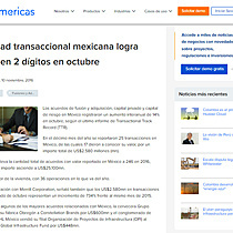 Actividad transaccional mexicana logra crecer en 2 dgitos en octubre